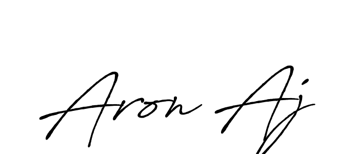 It looks lik you need a new signature style for name Aron Aj. Design unique handwritten (Antro_Vectra_Bolder) signature with our free signature maker in just a few clicks. Aron Aj signature style 7 images and pictures png