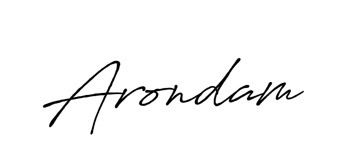 Design your own signature with our free online signature maker. With this signature software, you can create a handwritten (Antro_Vectra_Bolder) signature for name Arondam. Arondam signature style 7 images and pictures png