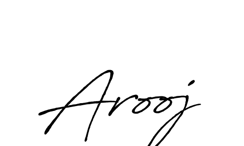 Make a beautiful signature design for name Arooj. With this signature (Antro_Vectra_Bolder) style, you can create a handwritten signature for free. Arooj signature style 7 images and pictures png