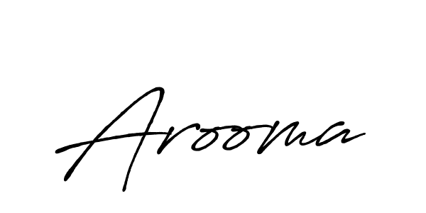 Design your own signature with our free online signature maker. With this signature software, you can create a handwritten (Antro_Vectra_Bolder) signature for name Arooma. Arooma signature style 7 images and pictures png