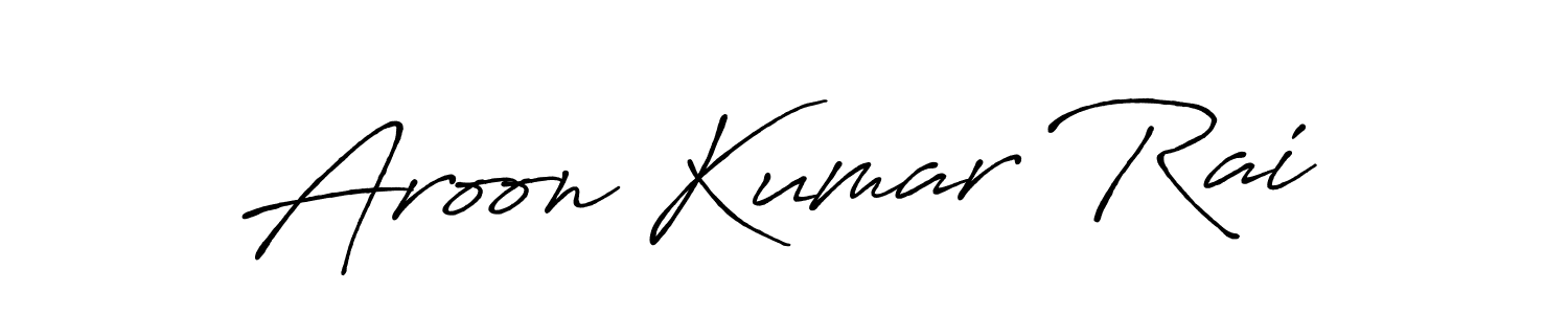 The best way (Antro_Vectra_Bolder) to make a short signature is to pick only two or three words in your name. The name Aroon Kumar Rai include a total of six letters. For converting this name. Aroon Kumar Rai signature style 7 images and pictures png