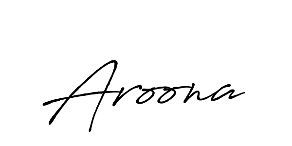 Make a beautiful signature design for name Aroona. With this signature (Antro_Vectra_Bolder) style, you can create a handwritten signature for free. Aroona signature style 7 images and pictures png