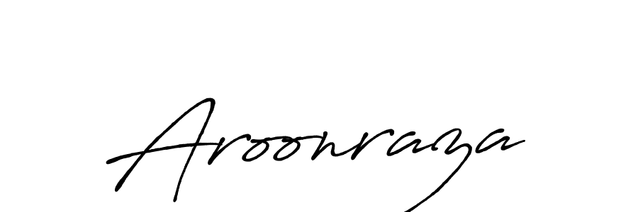 How to make Aroonraza signature? Antro_Vectra_Bolder is a professional autograph style. Create handwritten signature for Aroonraza name. Aroonraza signature style 7 images and pictures png