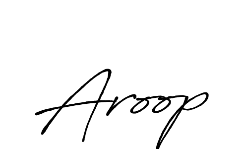 Create a beautiful signature design for name Aroop. With this signature (Antro_Vectra_Bolder) fonts, you can make a handwritten signature for free. Aroop signature style 7 images and pictures png