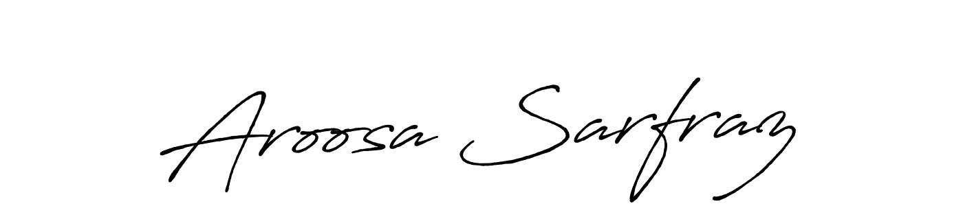 Antro_Vectra_Bolder is a professional signature style that is perfect for those who want to add a touch of class to their signature. It is also a great choice for those who want to make their signature more unique. Get Aroosa Sarfraz name to fancy signature for free. Aroosa Sarfraz signature style 7 images and pictures png