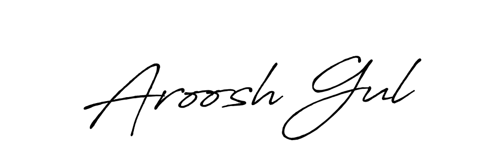 Similarly Antro_Vectra_Bolder is the best handwritten signature design. Signature creator online .You can use it as an online autograph creator for name Aroosh Gul. Aroosh Gul signature style 7 images and pictures png