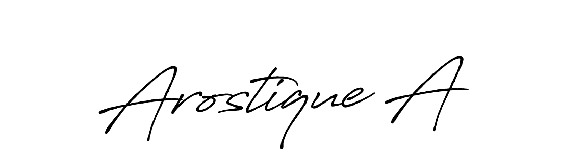 if you are searching for the best signature style for your name Arostique A. so please give up your signature search. here we have designed multiple signature styles  using Antro_Vectra_Bolder. Arostique A signature style 7 images and pictures png