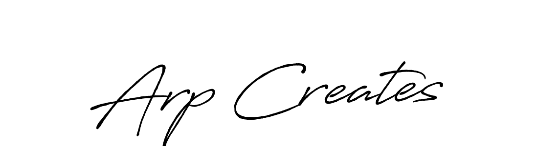 Use a signature maker to create a handwritten signature online. With this signature software, you can design (Antro_Vectra_Bolder) your own signature for name Arp Creates. Arp Creates signature style 7 images and pictures png