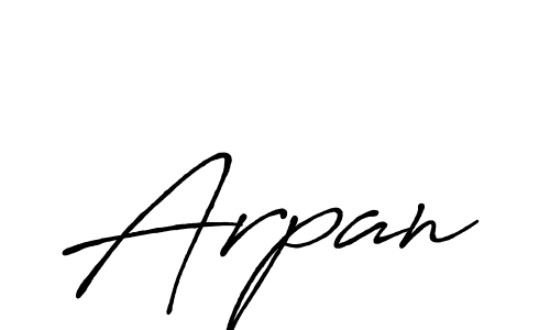 Arpan stylish signature style. Best Handwritten Sign (Antro_Vectra_Bolder) for my name. Handwritten Signature Collection Ideas for my name Arpan. Arpan signature style 7 images and pictures png