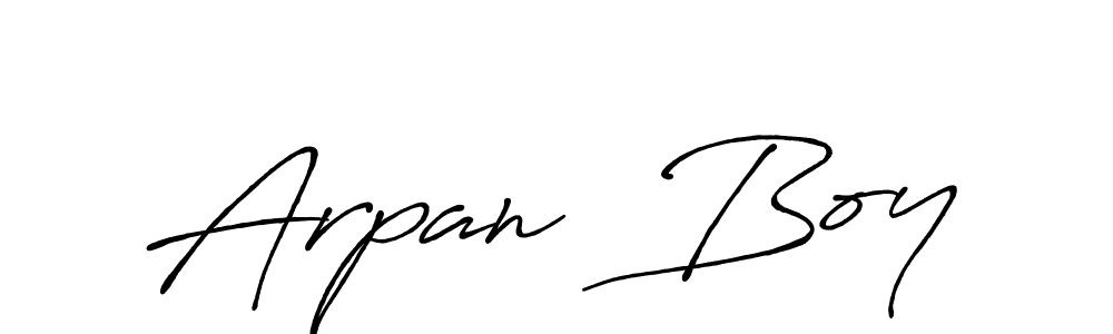 Use a signature maker to create a handwritten signature online. With this signature software, you can design (Antro_Vectra_Bolder) your own signature for name Arpan  Boy. Arpan  Boy signature style 7 images and pictures png