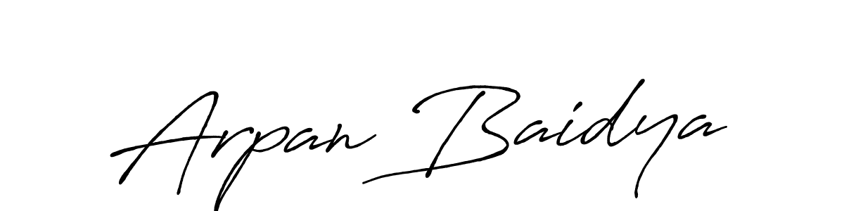 Also we have Arpan Baidya name is the best signature style. Create professional handwritten signature collection using Antro_Vectra_Bolder autograph style. Arpan Baidya signature style 7 images and pictures png