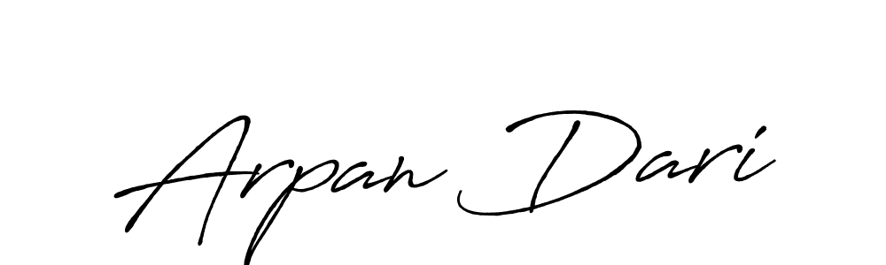 Make a beautiful signature design for name Arpan Dari. With this signature (Antro_Vectra_Bolder) style, you can create a handwritten signature for free. Arpan Dari signature style 7 images and pictures png