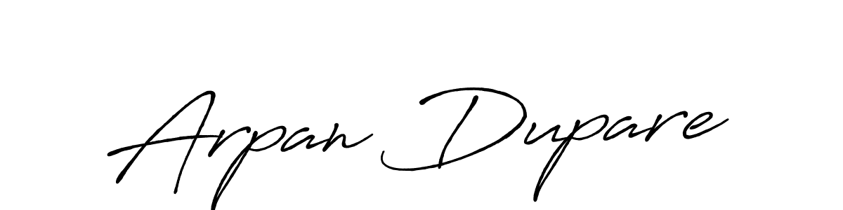 How to make Arpan Dupare name signature. Use Antro_Vectra_Bolder style for creating short signs online. This is the latest handwritten sign. Arpan Dupare signature style 7 images and pictures png