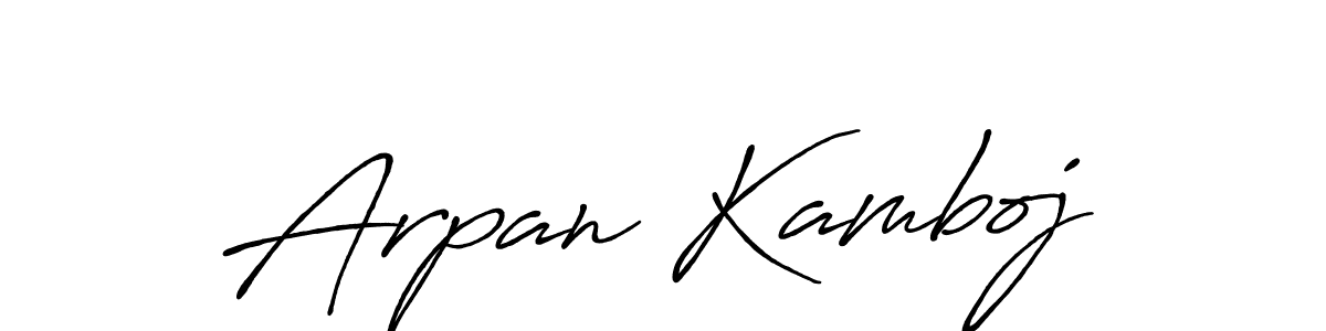 Arpan Kamboj stylish signature style. Best Handwritten Sign (Antro_Vectra_Bolder) for my name. Handwritten Signature Collection Ideas for my name Arpan Kamboj. Arpan Kamboj signature style 7 images and pictures png