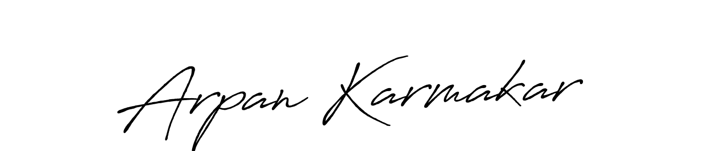 Use a signature maker to create a handwritten signature online. With this signature software, you can design (Antro_Vectra_Bolder) your own signature for name Arpan Karmakar. Arpan Karmakar signature style 7 images and pictures png