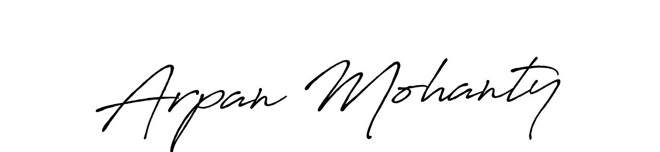 Create a beautiful signature design for name Arpan Mohanty. With this signature (Antro_Vectra_Bolder) fonts, you can make a handwritten signature for free. Arpan Mohanty signature style 7 images and pictures png