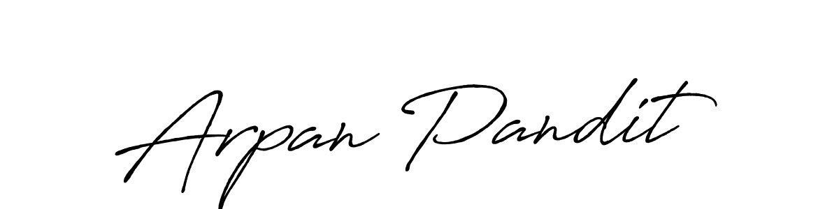 Design your own signature with our free online signature maker. With this signature software, you can create a handwritten (Antro_Vectra_Bolder) signature for name Arpan Pandit. Arpan Pandit signature style 7 images and pictures png
