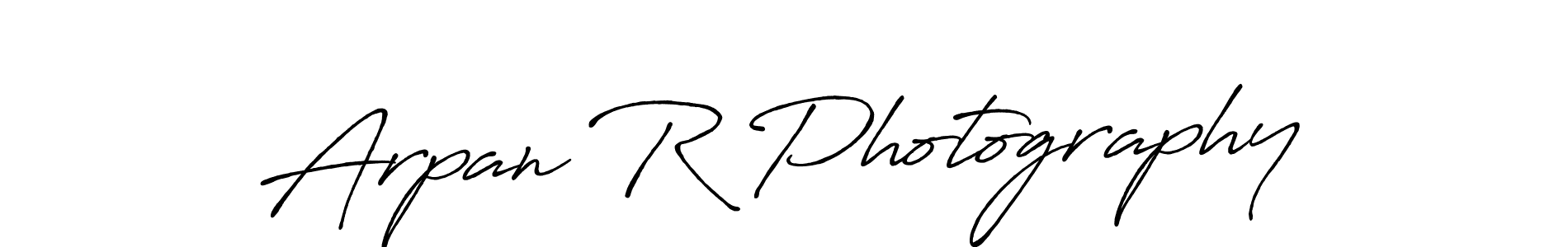 Create a beautiful signature design for name Arpan R Photography. With this signature (Antro_Vectra_Bolder) fonts, you can make a handwritten signature for free. Arpan R Photography signature style 7 images and pictures png