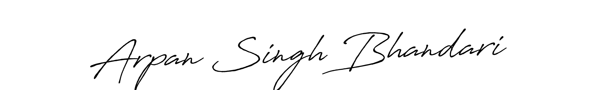 Create a beautiful signature design for name Arpan Singh Bhandari. With this signature (Antro_Vectra_Bolder) fonts, you can make a handwritten signature for free. Arpan Singh Bhandari signature style 7 images and pictures png