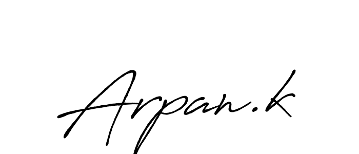 Antro_Vectra_Bolder is a professional signature style that is perfect for those who want to add a touch of class to their signature. It is also a great choice for those who want to make their signature more unique. Get Arpan.k name to fancy signature for free. Arpan.k signature style 7 images and pictures png