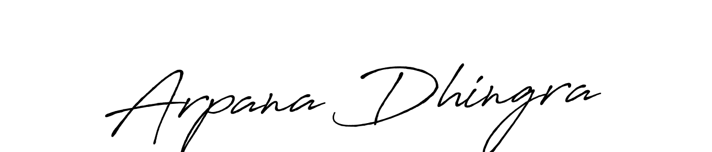 How to make Arpana Dhingra signature? Antro_Vectra_Bolder is a professional autograph style. Create handwritten signature for Arpana Dhingra name. Arpana Dhingra signature style 7 images and pictures png