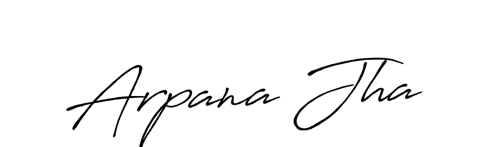 How to make Arpana Jha name signature. Use Antro_Vectra_Bolder style for creating short signs online. This is the latest handwritten sign. Arpana Jha signature style 7 images and pictures png