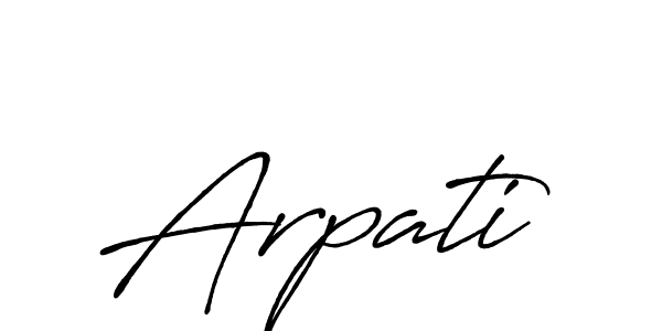 How to make Arpati signature? Antro_Vectra_Bolder is a professional autograph style. Create handwritten signature for Arpati name. Arpati signature style 7 images and pictures png