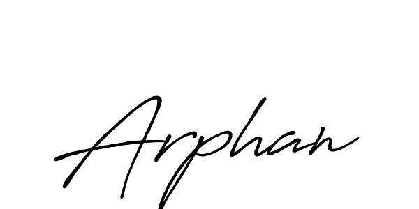 Make a beautiful signature design for name Arphan. Use this online signature maker to create a handwritten signature for free. Arphan signature style 7 images and pictures png