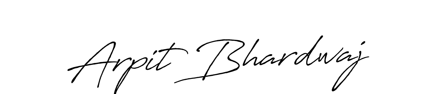 How to make Arpit Bhardwaj name signature. Use Antro_Vectra_Bolder style for creating short signs online. This is the latest handwritten sign. Arpit Bhardwaj signature style 7 images and pictures png