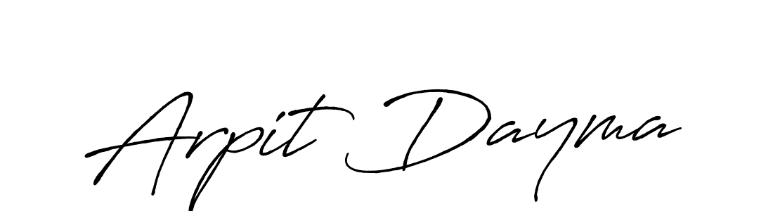 How to make Arpit Dayma name signature. Use Antro_Vectra_Bolder style for creating short signs online. This is the latest handwritten sign. Arpit Dayma signature style 7 images and pictures png