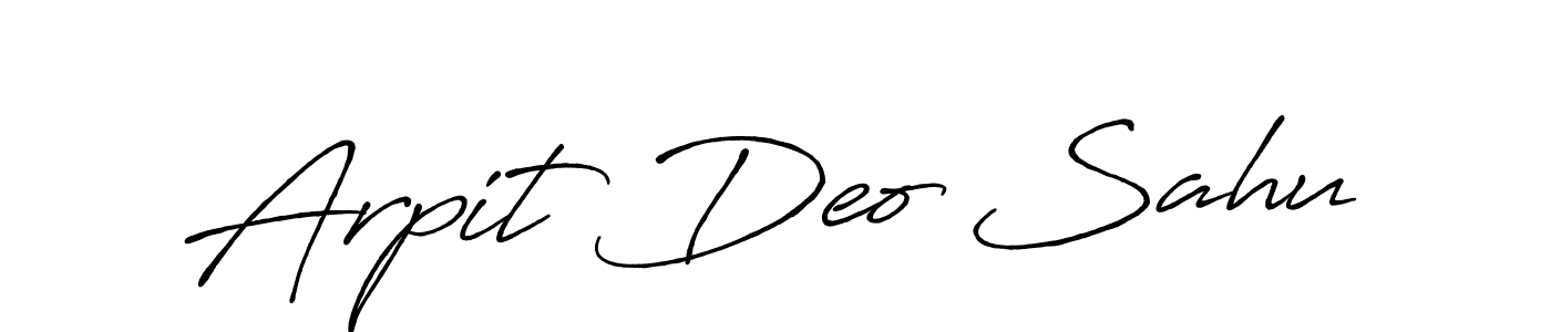 Make a short Arpit Deo Sahu signature style. Manage your documents anywhere anytime using Antro_Vectra_Bolder. Create and add eSignatures, submit forms, share and send files easily. Arpit Deo Sahu signature style 7 images and pictures png