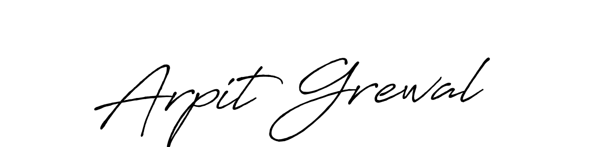 How to make Arpit Grewal name signature. Use Antro_Vectra_Bolder style for creating short signs online. This is the latest handwritten sign. Arpit Grewal signature style 7 images and pictures png