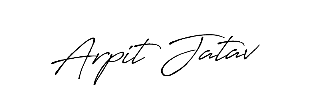 Design your own signature with our free online signature maker. With this signature software, you can create a handwritten (Antro_Vectra_Bolder) signature for name Arpit Jatav. Arpit Jatav signature style 7 images and pictures png