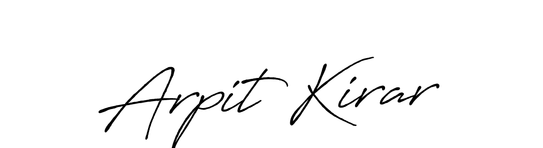 Arpit Kirar stylish signature style. Best Handwritten Sign (Antro_Vectra_Bolder) for my name. Handwritten Signature Collection Ideas for my name Arpit Kirar. Arpit Kirar signature style 7 images and pictures png