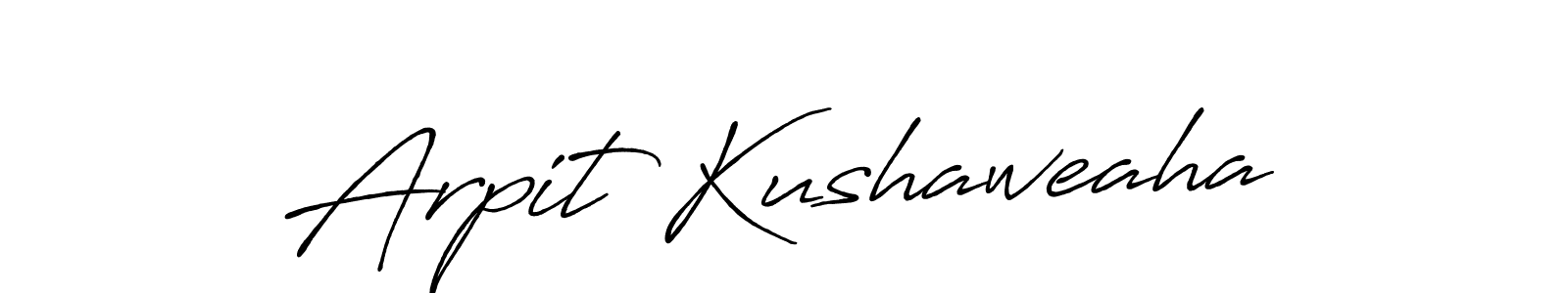 Design your own signature with our free online signature maker. With this signature software, you can create a handwritten (Antro_Vectra_Bolder) signature for name Arpit Kushaweaha. Arpit Kushaweaha signature style 7 images and pictures png