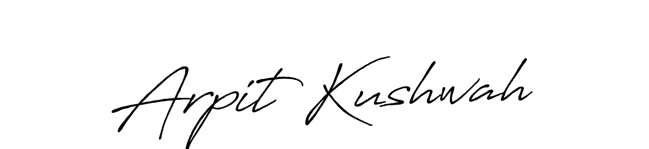 Make a beautiful signature design for name Arpit Kushwah. With this signature (Antro_Vectra_Bolder) style, you can create a handwritten signature for free. Arpit Kushwah signature style 7 images and pictures png