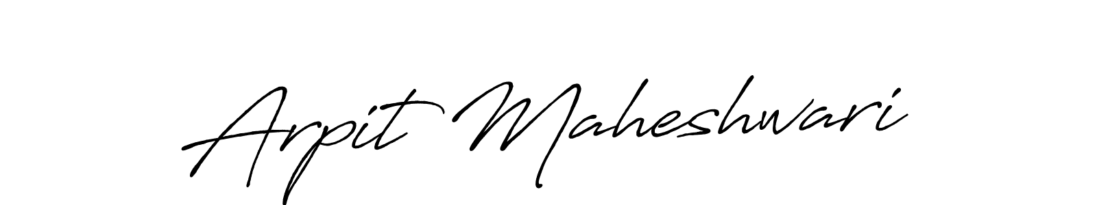 Arpit Maheshwari stylish signature style. Best Handwritten Sign (Antro_Vectra_Bolder) for my name. Handwritten Signature Collection Ideas for my name Arpit Maheshwari. Arpit Maheshwari signature style 7 images and pictures png