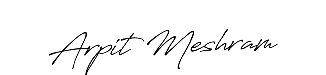 Use a signature maker to create a handwritten signature online. With this signature software, you can design (Antro_Vectra_Bolder) your own signature for name Arpit Meshram. Arpit Meshram signature style 7 images and pictures png