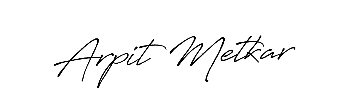 The best way (Antro_Vectra_Bolder) to make a short signature is to pick only two or three words in your name. The name Arpit Metkar include a total of six letters. For converting this name. Arpit Metkar signature style 7 images and pictures png