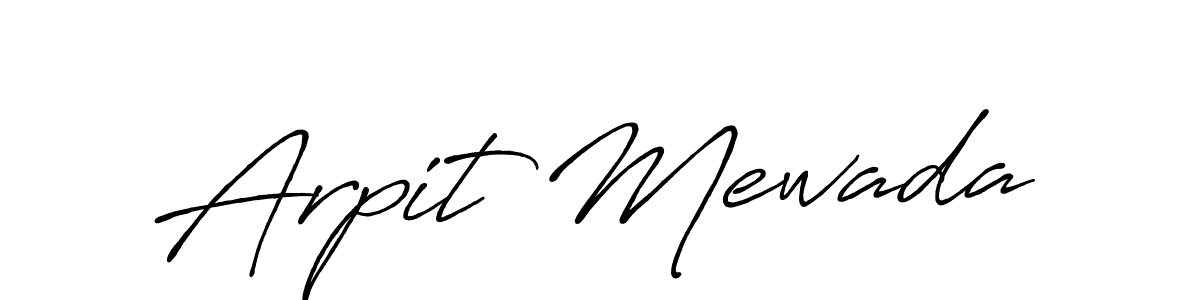 Also You can easily find your signature by using the search form. We will create Arpit Mewada name handwritten signature images for you free of cost using Antro_Vectra_Bolder sign style. Arpit Mewada signature style 7 images and pictures png