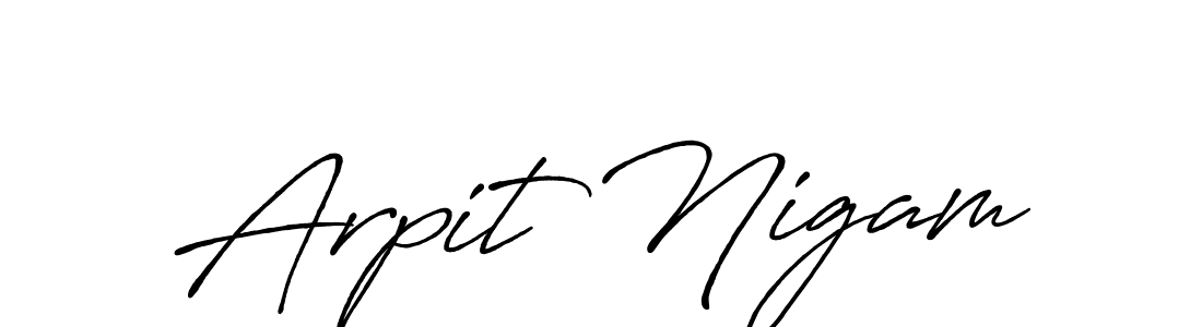 Make a beautiful signature design for name Arpit Nigam. Use this online signature maker to create a handwritten signature for free. Arpit Nigam signature style 7 images and pictures png