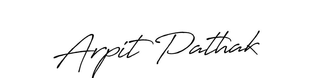 Create a beautiful signature design for name Arpit Pathak. With this signature (Antro_Vectra_Bolder) fonts, you can make a handwritten signature for free. Arpit Pathak signature style 7 images and pictures png