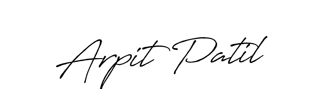 Use a signature maker to create a handwritten signature online. With this signature software, you can design (Antro_Vectra_Bolder) your own signature for name Arpit Patil. Arpit Patil signature style 7 images and pictures png