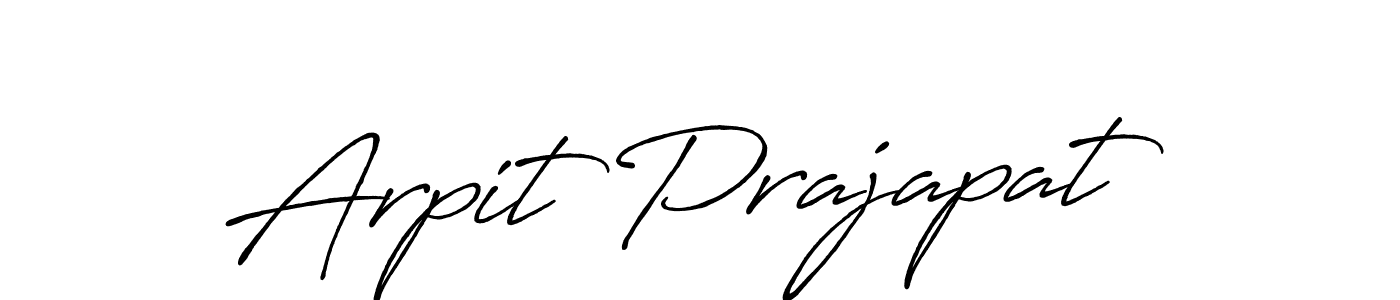 Create a beautiful signature design for name Arpit Prajapat. With this signature (Antro_Vectra_Bolder) fonts, you can make a handwritten signature for free. Arpit Prajapat signature style 7 images and pictures png
