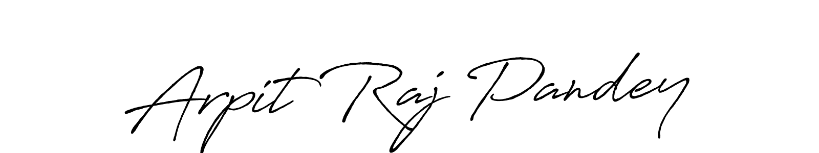 Create a beautiful signature design for name Arpit Raj Pandey. With this signature (Antro_Vectra_Bolder) fonts, you can make a handwritten signature for free. Arpit Raj Pandey signature style 7 images and pictures png