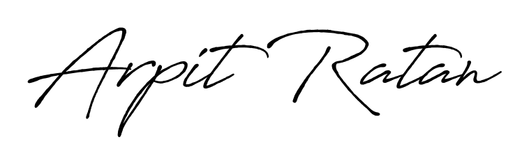 Transform the name Arpit Ratan into a signature masterpiece using Antro_Vectra_Bolder font. Ideal for photographers, artists, and creators looking for watermarks. Arpit Ratan signature style 7 images and pictures png