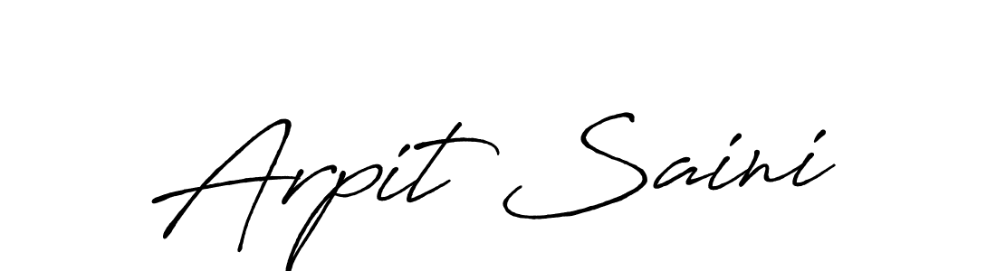 How to make Arpit Saini name signature. Use Antro_Vectra_Bolder style for creating short signs online. This is the latest handwritten sign. Arpit Saini signature style 7 images and pictures png