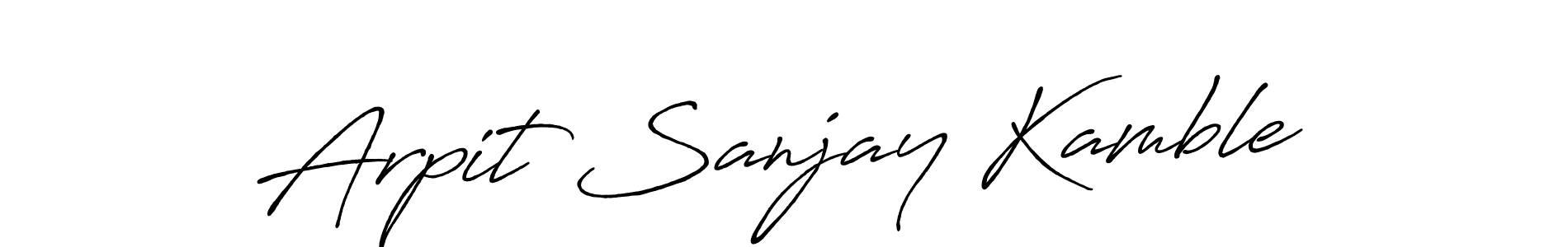 Create a beautiful signature design for name Arpit Sanjay Kamble. With this signature (Antro_Vectra_Bolder) fonts, you can make a handwritten signature for free. Arpit Sanjay Kamble signature style 7 images and pictures png