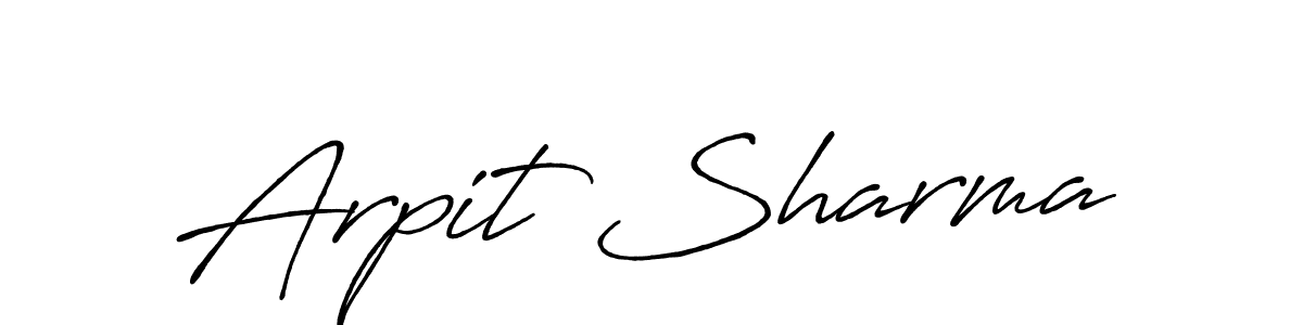 Use a signature maker to create a handwritten signature online. With this signature software, you can design (Antro_Vectra_Bolder) your own signature for name Arpit Sharma. Arpit Sharma signature style 7 images and pictures png