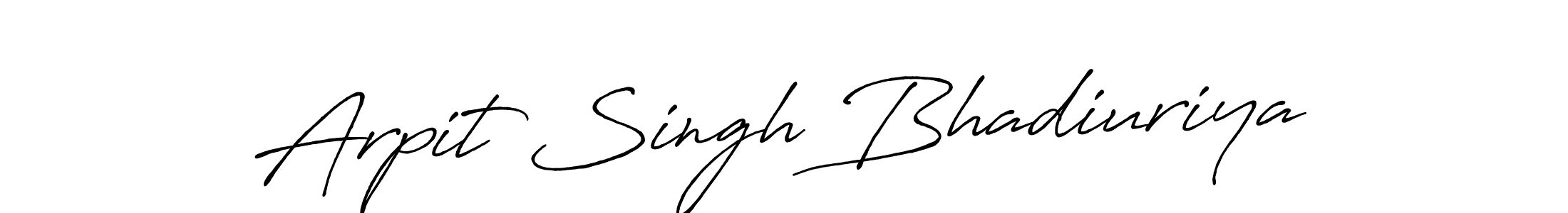 Create a beautiful signature design for name Arpit Singh Bhadiuriya. With this signature (Antro_Vectra_Bolder) fonts, you can make a handwritten signature for free. Arpit Singh Bhadiuriya signature style 7 images and pictures png